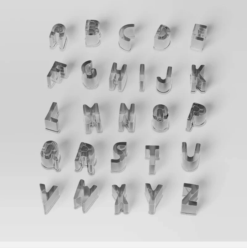 Wondershop Red Stainless Steel Alphabet Cookie Cutters